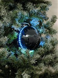 LED Snowball 8cm, nero, 5 pz
